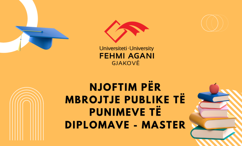 Njoftim për mbrojte publike të punimeve Master